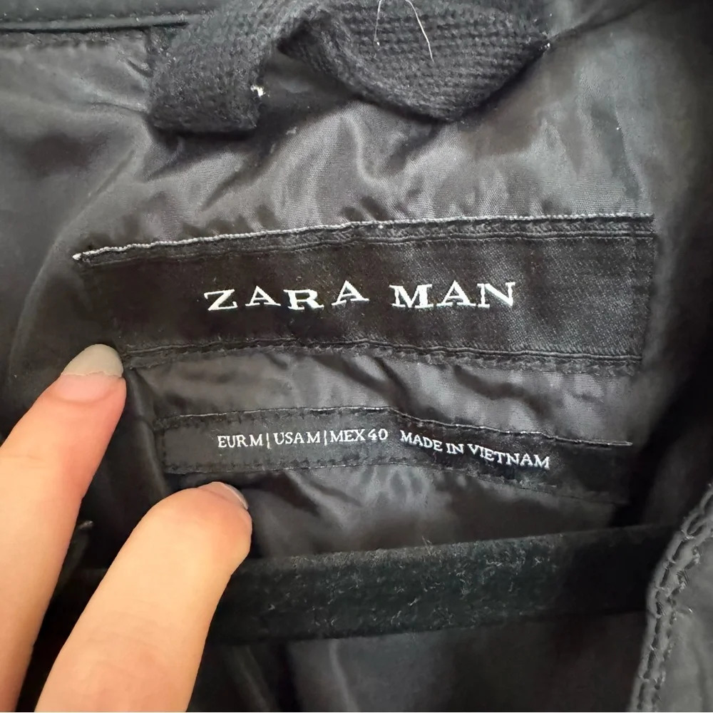 Zara Men Basic Lightweight Windbreaker Black Bomb… - image 3